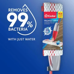 O-Cedar ProMist MAX Microfiber Spray Mop - MicroFiber Head - Reusable, Machine Washable, Refillable, Double-sided - Multi - 1 Each