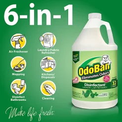 OdoBan® Odor Eliminator Disinfectant Concentrate, Original Eucalyptus Scent, 128 Oz Bottle, Case Of 4