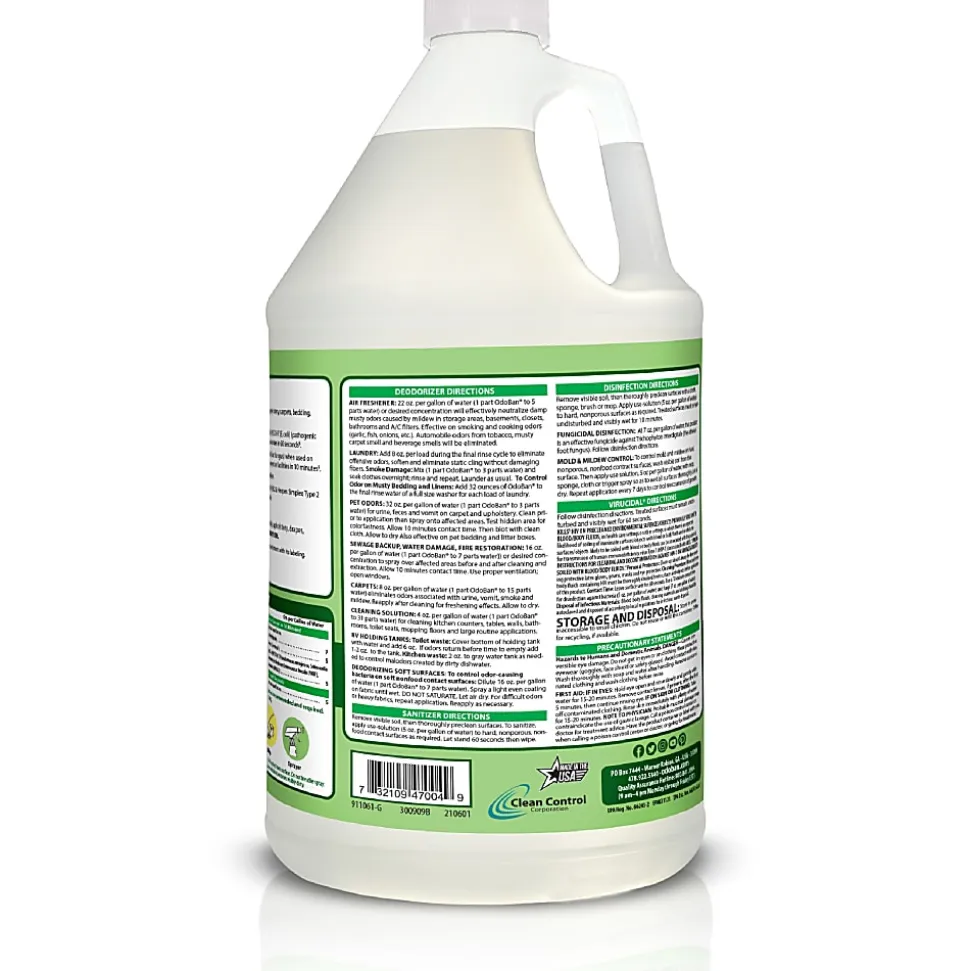 OdoBan Odor Eliminator Disinfectant, 1 Gallon Concentrate and 32 Oz Spray Bottle, Original Eucalyptus Scent