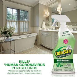 OdoBan Odor Eliminator Disinfectant, 1 Gallon Concentrate and 32 Oz Spray Bottle, Original Eucalyptus Scent