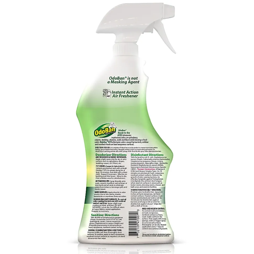 OdoBan Odor Eliminator Disinfectant, 1 Gallon Concentrate and 32 Oz Spray Bottle, Original Eucalyptus Scent