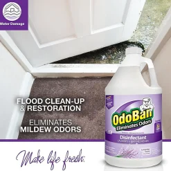 OdoBan® Odor Eliminator Disinfectant Concentrate, Lavender Scent, 128 Oz Bottle, Case Of 4