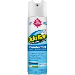 OdoBan Odor Eliminator Disinfectant 360° Spray, Fresh Linen Scent, 14.6 Oz