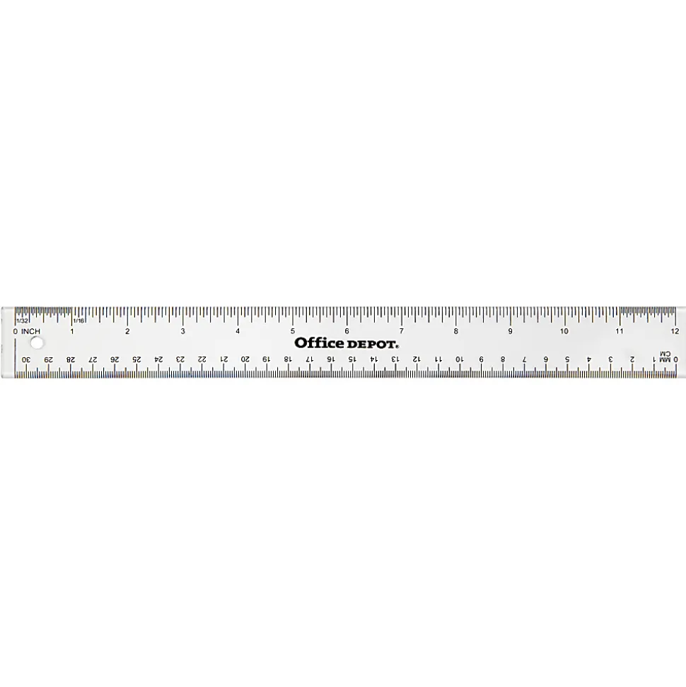 Office Depot® Brand Acrylic Ruler, 12", Clear