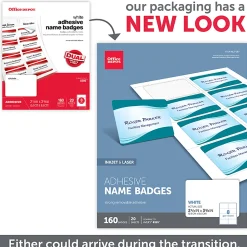 Office Depot® Brand Adhesive Name Badges, 2-1/3
