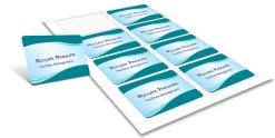 Office Depot® Brand Adhesive Name Badges, 2-1/3" x 3-3/8", White, Pack Of 400