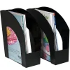 Office Depot® Brand Arched Plastic Magazine Files, Pack Of 2, Black