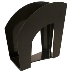 Office Depot® Brand Arched Plastic Magazine File, 8 1/2" x 11", Black