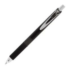 Office Depot® Brand Astra Retractable Gel Ink Pens, Medium Point, 0.7 mm, Black Barrel, Black Ink, Pack Of 12 Pens