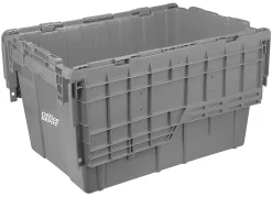 Office Depot® Brand Attached-Lid Storage Container, 12"H x 15"W, x 21"D, Gray