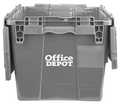 Office Depot® Brand Attached-Lid Storage Container, 12"H x 15"W, x 21"D, Gray