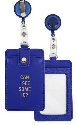 Office Depot® Brand Badge Holder, 2 13/16" x 4 7/16", Blue