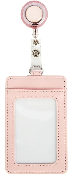 Office Depot® Brand Badge Holder, 2 13/16" x 4 7/16", Pink