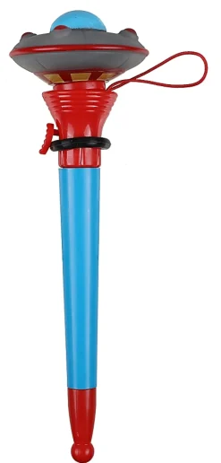 Office Depot® Brand Ballpoint Pen With Topper, Medium Point, 1.0 mm, Blue Barrel, Black Ink, Spaceship