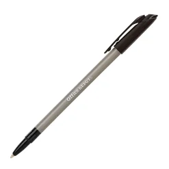 Office Depot® Brand Ballpoint Stick Pens, Medium Point, 1.0 mm, Black Barrel, Black Ink, Pack Of 36