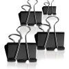 Office Depot® Brand Binder Clips, Medium, 1-1/4" Wide, 5/8" Capacity, Black, Box Of 12