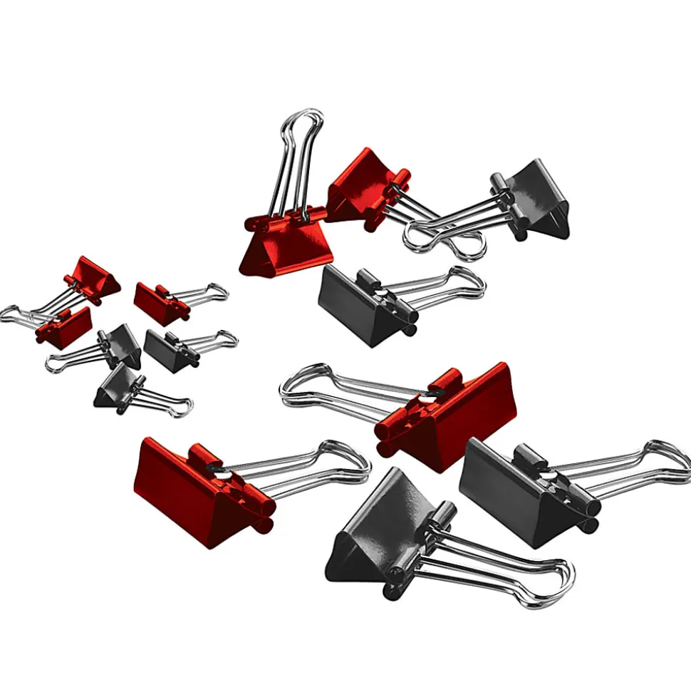 Office Depot® Brand Binder Clips, Medium, 1-1/4" Wide, 5/8" Capacity, Assorted Colors, Pack Of 24
