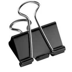 Office Depot® Brand Binder Clips, Medium, 1-1/4" Wide, 5/8" Capacity, Black, Pack Of 24
