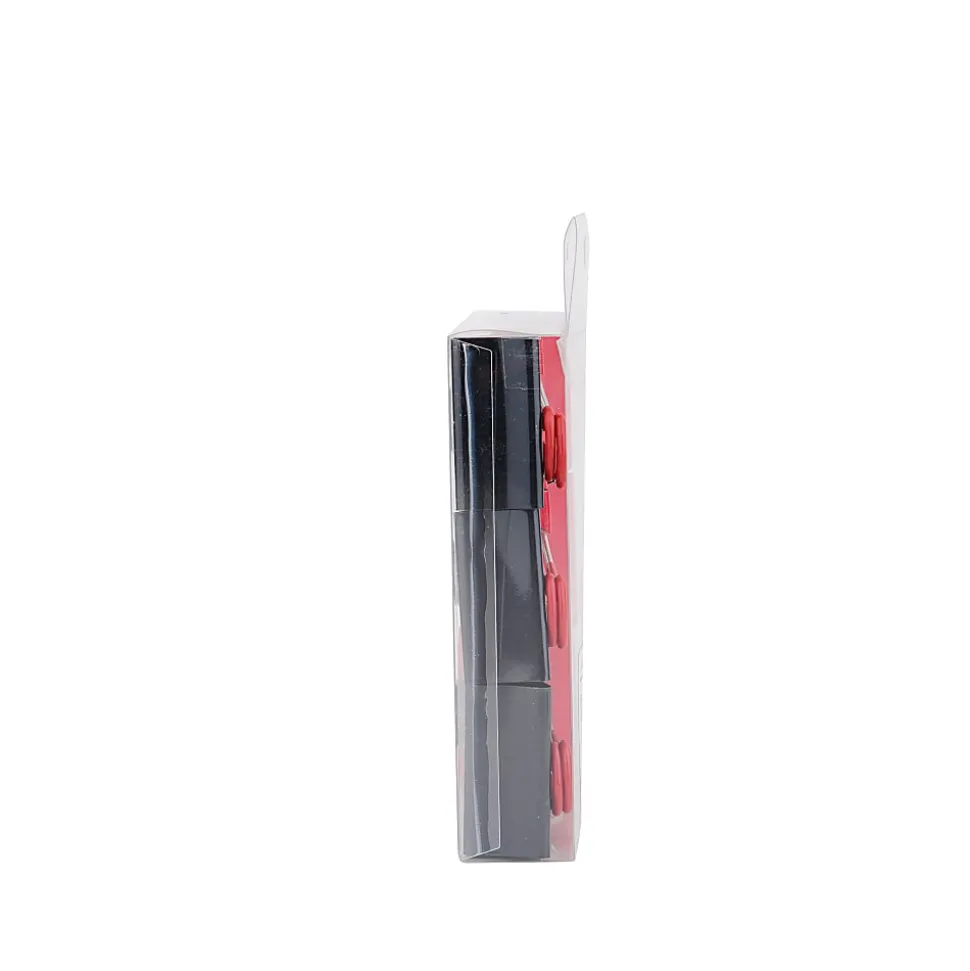 Office Depot® Brand Binder Clips, Large, 2" Wide, Black/Red, Pack Of 6