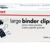 Office Depot® Brand Binder Clips, Large, 2" Wide, 1" Capacity, Black, Box Of 12