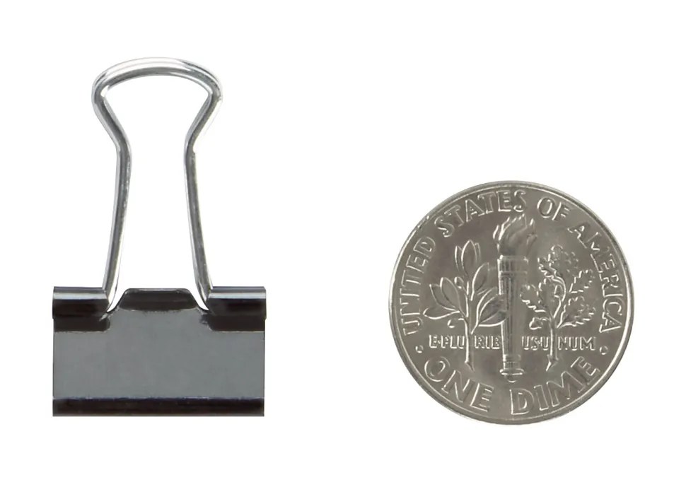 Office Depot® Brand Binder Clips, Mini, 9/16" Wide, 1/4" Capacity, Black, Pack Of 60