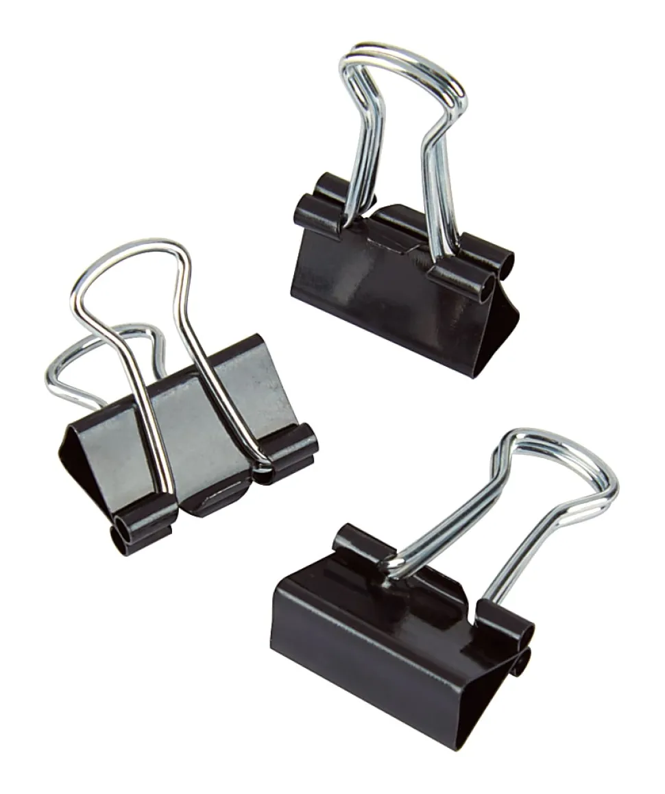 Office Depot® Brand Binder Clips, Mini, 9/16" Wide, 1/4" Capacity, Black, Pack Of 60
