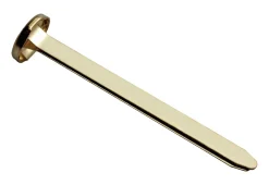 Office Depot® Brand Brass-Plated Round-Head Fasteners, Gold, 100 Fasteners