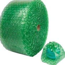 Office Depot® Brand Bubble Roll, 1/2" Thick, 30% Recycled, Green, 12" x 125'