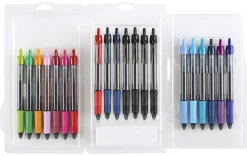 Office Depot® Brand Callisto Retractable Gel Ink Pens, Medium Point, 0.7 mm, Transparent Black Barrel, Assorted Fashion Ink Colors, Pack Of 20