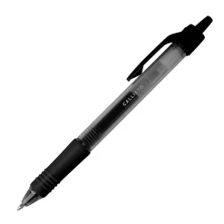 Office Depot® Brand Callisto Retractable Gel Ink Pens, Medium Point, 0.7 mm, Black Barrel, Black Ink, Pack Of 4 Pens