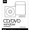 Office Depot® Brand CD/DVD Window Envelopes, 5" x 5", White, Pack Of 50