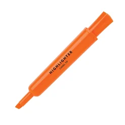 Office Depot® Brand Chisel-Tip Highlighter, 100% Recycled Plastic Barrel, Fluorescent Orange, Pack Of 12