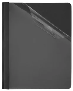 Office Depot® Brand Clear-Front Report Covers, Black, Pack Of 10