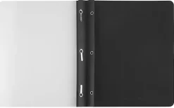 Office Depot® Brand Clear-Front Report Covers With Linen Texture, Black, Pack Of 5