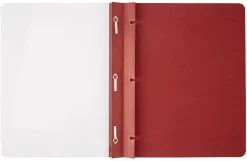 Office Depot® Brand Clear-Front Report Covers, Red, Pack Of 10