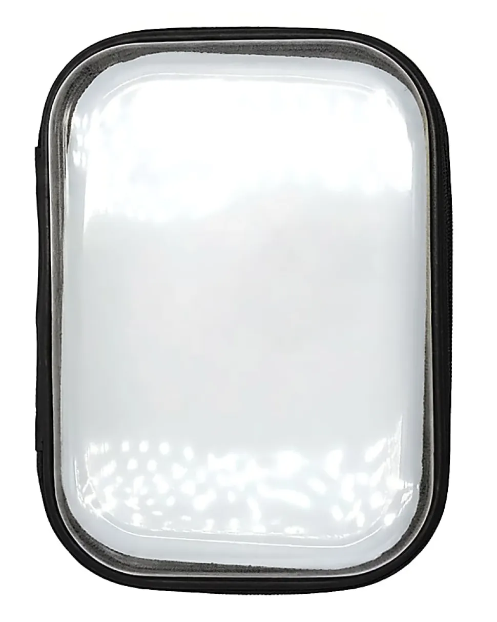 Office Depot® Brand Clear Pencil Case With Trim, 9" x 6-3/4", Black
