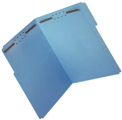Office DepotĀ® Brand Color Fastener File Folders, Letter Size, Blue, Pack Of 50 Folders