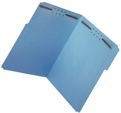 Office Depot® Brand Color Fastener File Folders, Letter Size, Blue, Pack Of 50 Folders