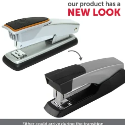 Office Depot® Brand Compact Half-Strip Metal Desktop Stapler, 20 Sheets Capacity, Silver