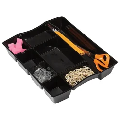 Office Depot® Brand 9 Compartment Deep Drawer Tray, 2 1/2"H x 11 15/16"W x 14 15/16"D, Black