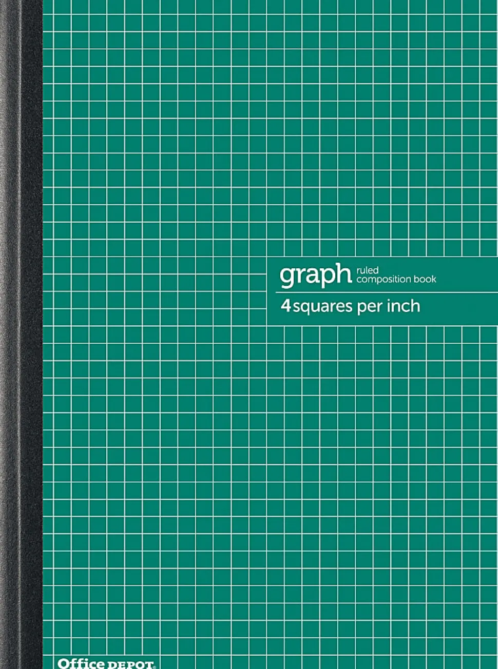 Office Depot® Brand Composition Book, 7-1/2" x 9-3/4", Quadrille Ruled, 80 Sheets, Green