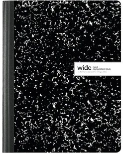 Office Depot® Brand Composition Book, 7-1/2" x 9-3/4", Wide Ruled, 100 Sheets, Black/White
