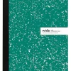 Office Depot® Brand Composition Notebook, 9-3/4" x 7-1/2", Wide Ruled, 100 Sheets, Green/White