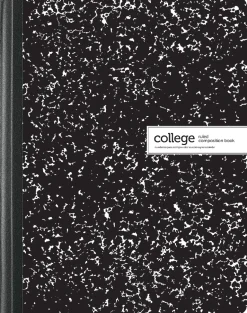 Office Depot® Brand Composition Book, 7-1/2" x 9-3/4", College Ruled, 100 Sheets, Black/White