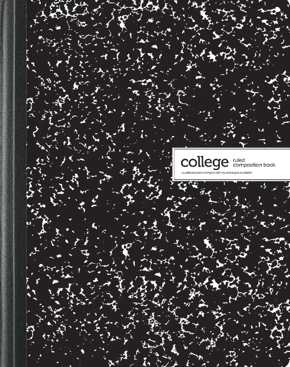 Office Depot® Brand Composition Book, 7-1/2" x 9-3/4", College Ruled, 100 Sheets, Black/White