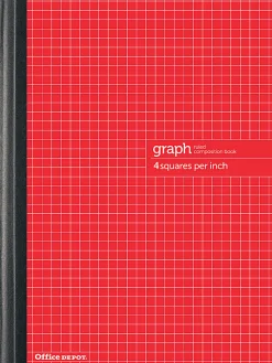 Office Depot® Brand Composition Book, 7-1/2" x 9-3/4", Quadrille Ruled, 80 Sheets, Red