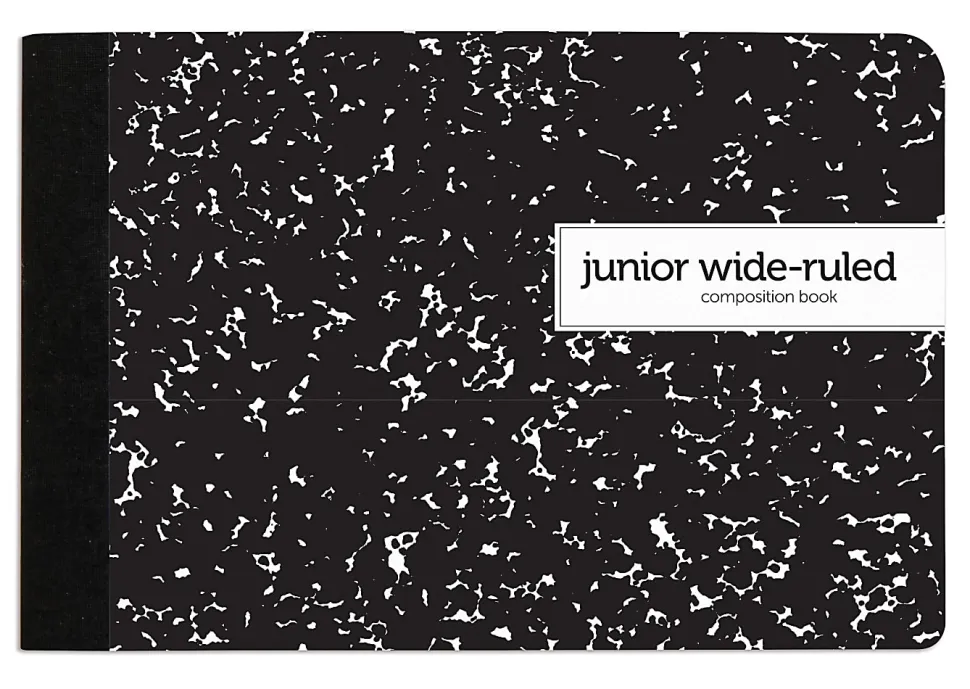 Office Depot® Brand Composition Book, 5" x 7-1/2", Wide Ruled, 100 Sheets, Black/White