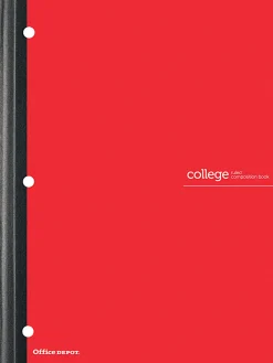 Office Depot® Brand Composition Book, 8-1/2" x 11", College Ruled, 80 Sheets, Red