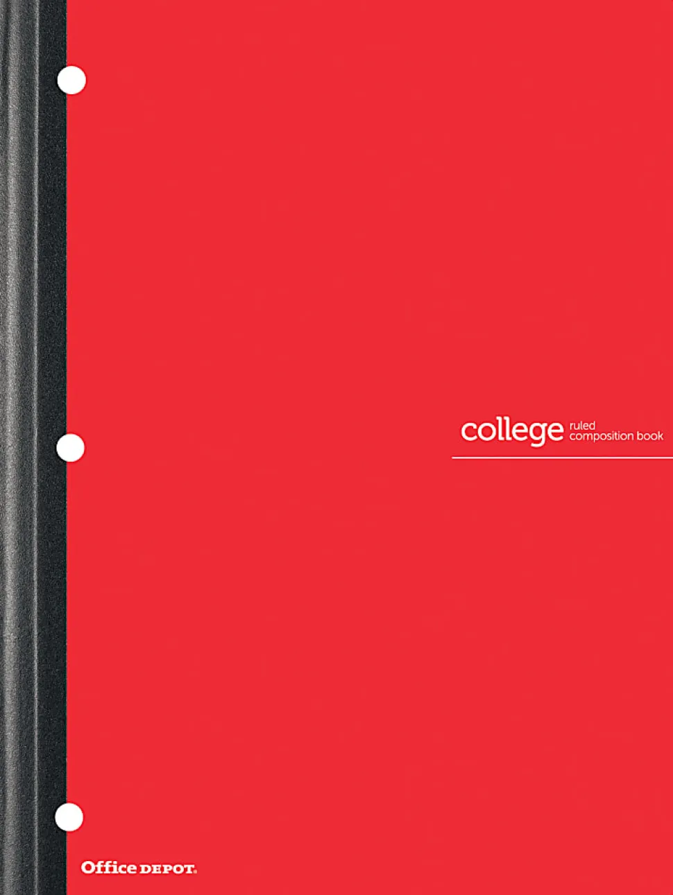Office Depot® Brand Composition Book, 8-1/2" x 11", College Ruled, 80 Sheets, Red