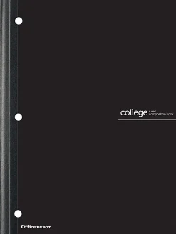 Office Depot® Brand Composition Book, 8-1/2" x 11", College Ruled, 80 Sheets, Black